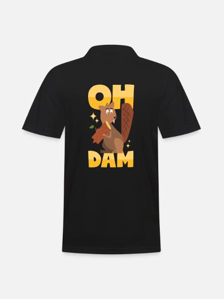 Beaver puns - Men's Polo Shirt - black