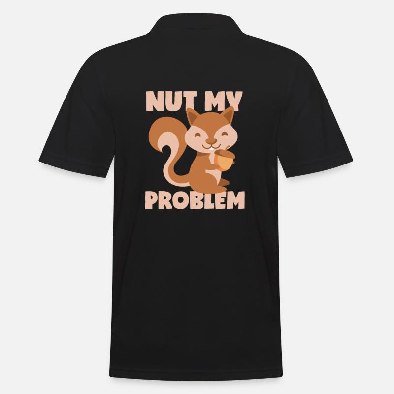 Squirrel: Not my problem! - Men's Polo Shirt - black
