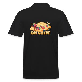 Oh crepe! - Men's Polo Shirt - black - Back - Kai (181cm)