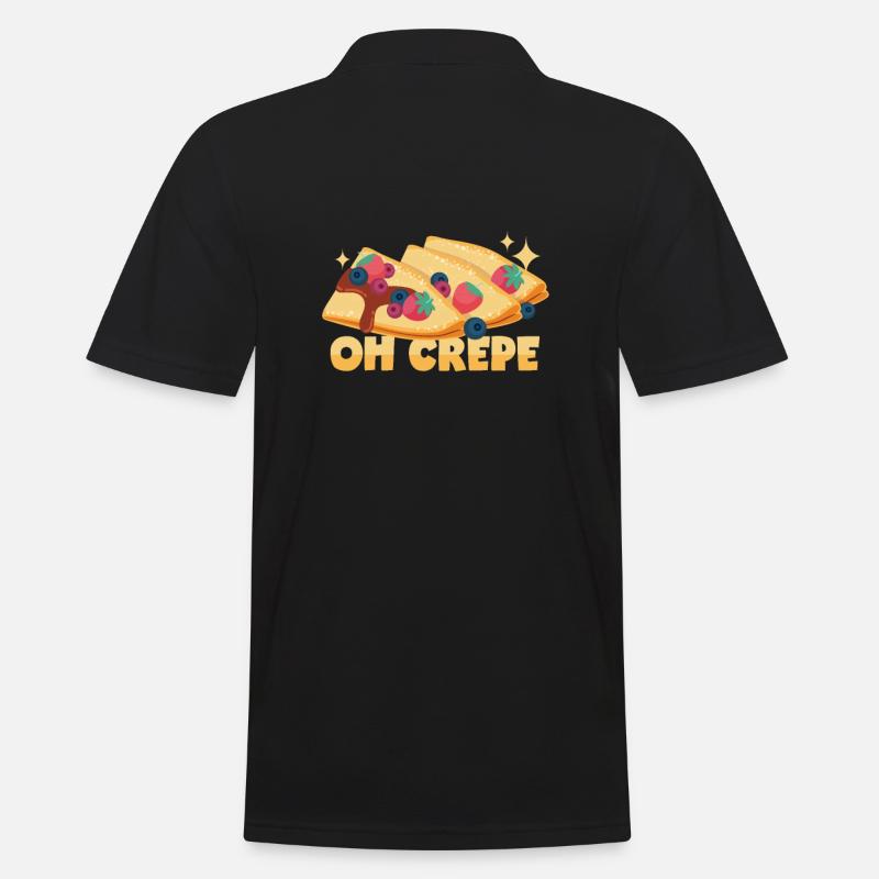 Oh Crêpe! - Männer Poloshirt - Schwarz