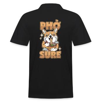 Phở Sure! - Men's Polo Shirt - black - Back - Kai (181cm)