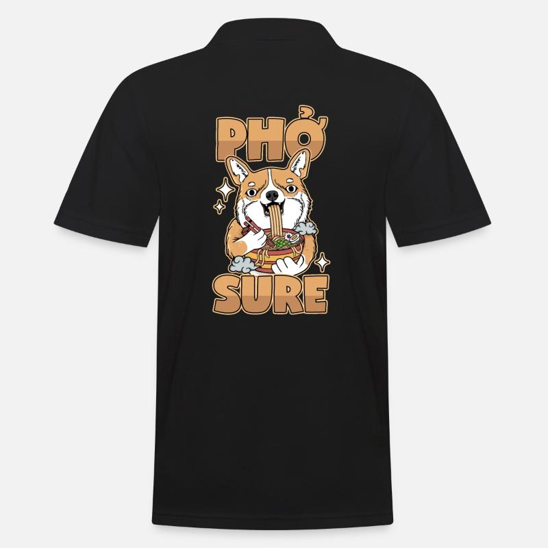 Phở Sure! - Männer Poloshirt - Schwarz
