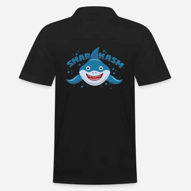 Sarcasm Shark - Men's Polo Shirt - black