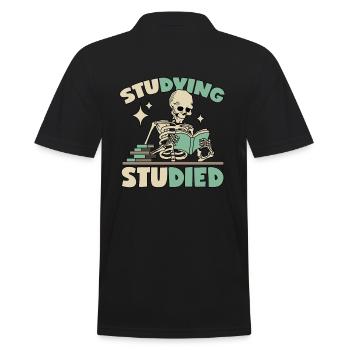 Skeleton in learning - Men's Polo Shirt - black - Back - Kai (181cm)
