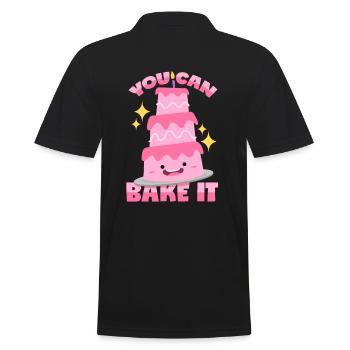 Jeu de mots sur la cuisson de gâteaux - Polo Homme - noir - Dos - Kai (181cm)