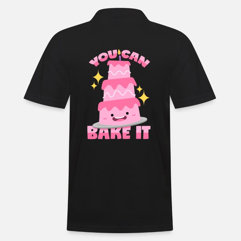Kuchen Backen Wortwitz - Männer Poloshirt - Schwarz