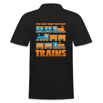 Collectionneur de trains: Trop de trains - Polo Homme - noir - Dos - Kai (181cm)