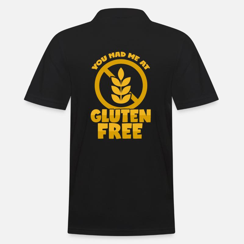 Glutenfrei - Männer Poloshirt - Schwarz