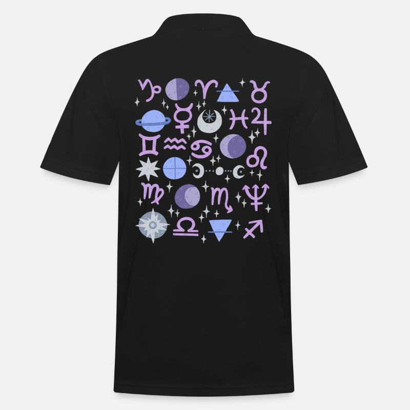 Astrologie - Männer Poloshirt - Schwarz