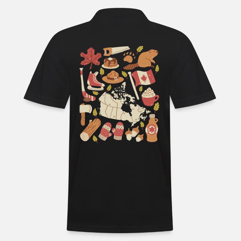 Kanada - Männer Poloshirt - Schwarz