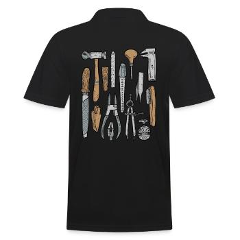 Goldsmith's Tool - Men's Polo Shirt - black - Back - Kai (181cm)