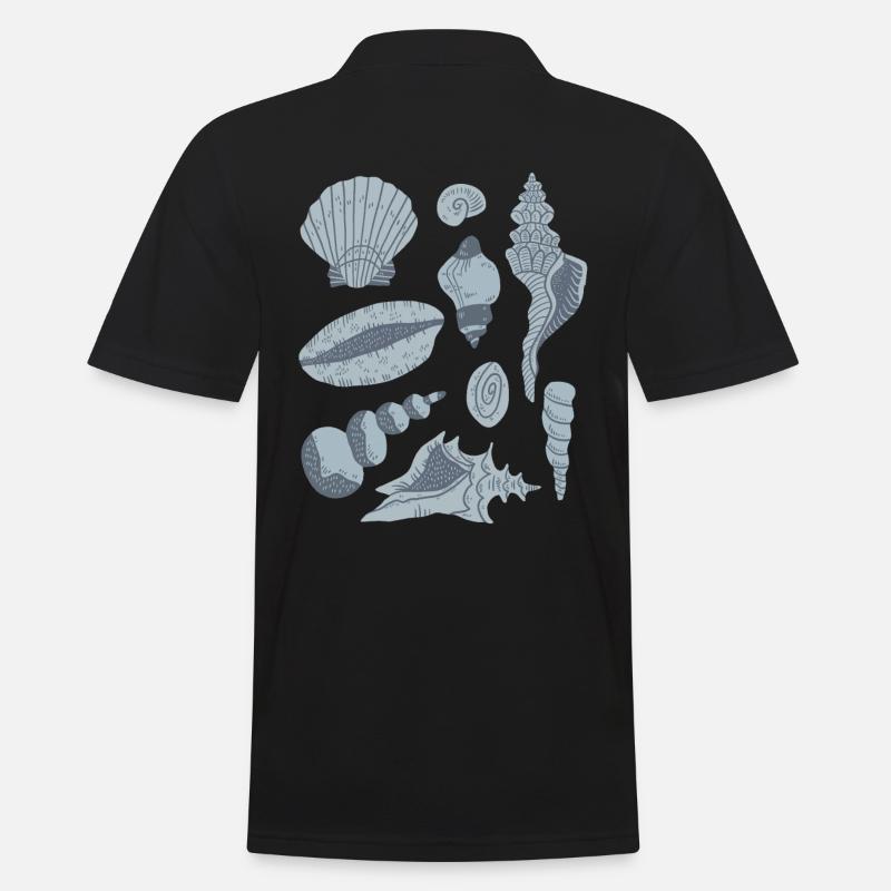 Muscheln - Männer Poloshirt - Schwarz