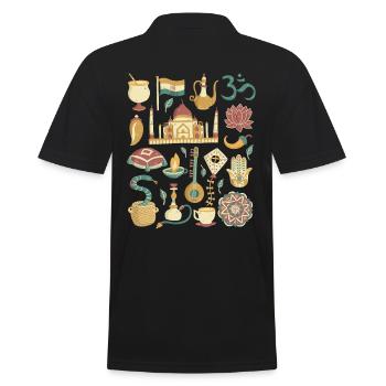 Inde - Polo Homme - noir - Dos - Kai (181cm)