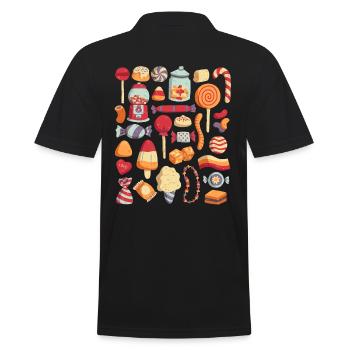 Sweets - Men's Polo Shirt - black - Back - Kai (181cm)