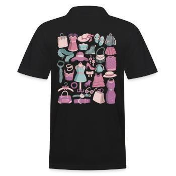 Boutique, Fashion, Shopping & Mode - Männer Poloshirt - Schwarz - Hinten - Kai (181cm)