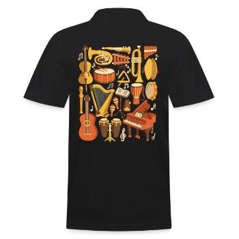 Orchestre - Musique, Instruments, Musiciens - Polo Homme - noir - Dos - Kai (181cm)