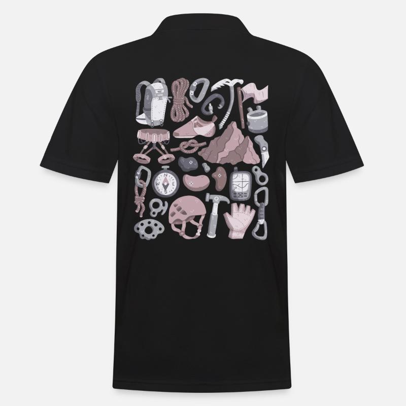 Klettern und Bergsteigen - Männer Poloshirt - Schwarz
