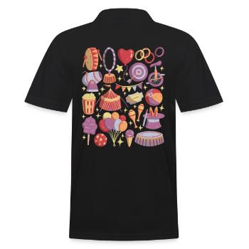 Cirque - Artistes, acrobates, chapiteau de cirque - Polo Homme - noir - Dos - Kai (181cm)