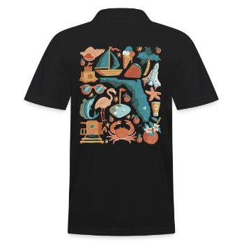Florida Doodles États-Unis Miami Orlando Amérique - Polo Homme - noir - Dos - Kai (181cm)