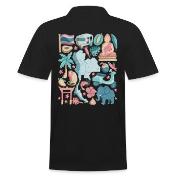 Thaïlande - Polo Homme - noir - Dos - Kai (181cm)