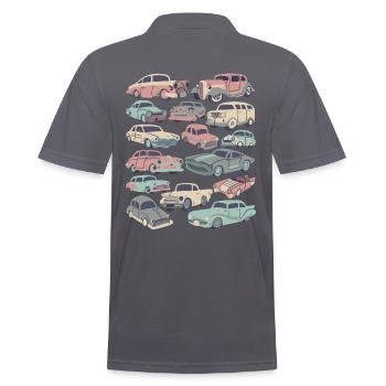 Autos Oldtimer PKW Fahrzeug Automobil Führerschein - Männer Poloshirt - Anthrazit - Hinten - Nico (186cm)