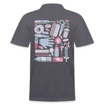 Trousse de premiers soins Doodles Trousse de premiers soins Médecine - Polo Homme - charbon - Dos - Nico (186cm)