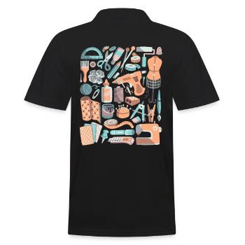 Artisanat DIY Doodle Machine à coudre faite à la main Hobby - Polo Homme - noir - Dos - Kai (181cm)