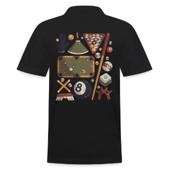 Billard - Polo Homme - noir - Dos - Kai (181cm)