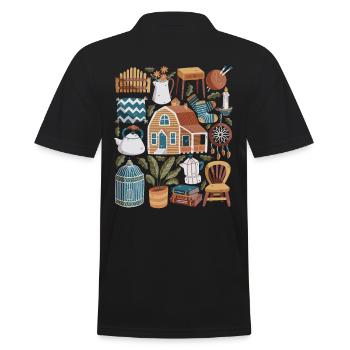 Cottage Maison de Campagne Hygge - Polo Homme - noir - Dos - Kai (181cm)