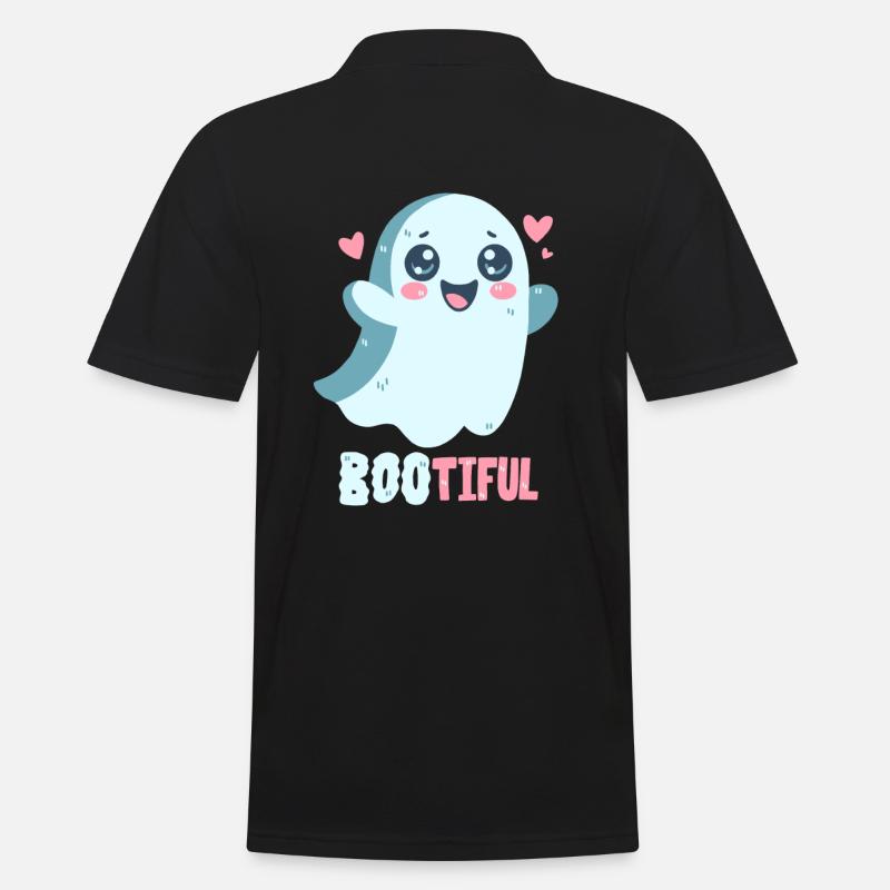 Ghost Pun - Bootiful - Boo! - Men's Polo Shirt - black