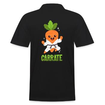 Karate Carrot - Pun - Men's Polo Shirt - black - Back - Kai (181cm)
