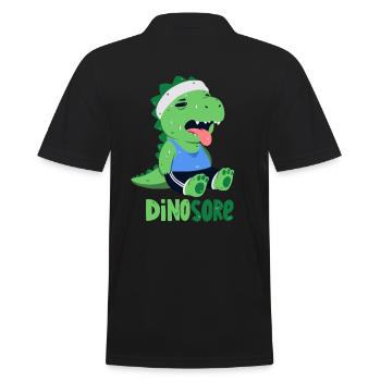 Dino with sore muscles - Men's Polo Shirt - black - Back - Kai (181cm)