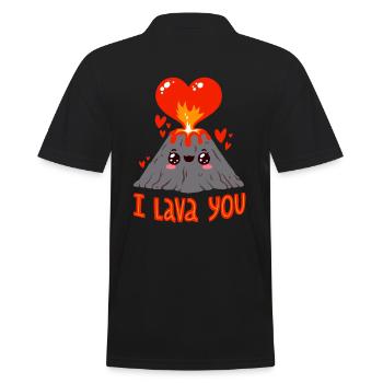 Je t’aime comme de la lave - Polo Homme - noir - Dos - Kai (181cm)