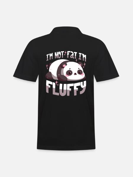 I'm not fat, I'm fluffy - Men's Polo Shirt - black