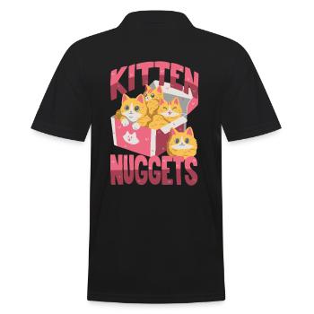 Kitten Nuggets - Men's Polo Shirt - black - Back - Kai (181cm)