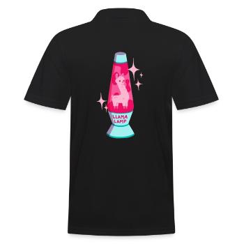 Llama Lava Lamp - Men's Polo Shirt - black - Back - Kai (181cm)