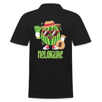 Melon Millionaire - Men's Polo Shirt - black - Back - Kai (181cm)