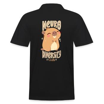 Neurodiversitäts-Club - Männer Poloshirt - Schwarz - Hinten - Kai (181cm)