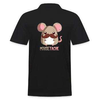 Souris avec une moustache - Polo Homme - noir - Dos - Kai (181cm)