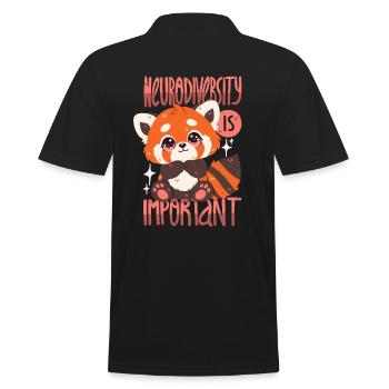 Neurodiversity is important - Men's Polo Shirt - black - Back - Kai (181cm)