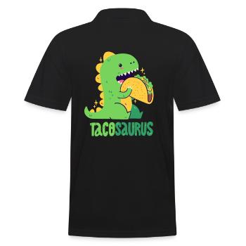 Tacosaurus - Men's Polo Shirt - black - Back - Kai (181cm)