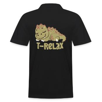 T-Relax - Men's Polo Shirt - black - Back - Kai (181cm)