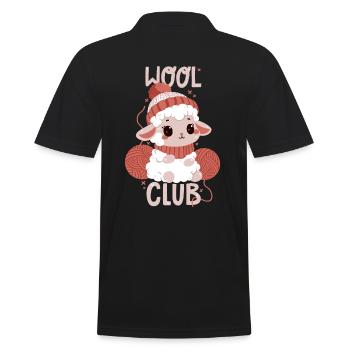 Wool Club - Men's Polo Shirt - black - Back - Kai (181cm)