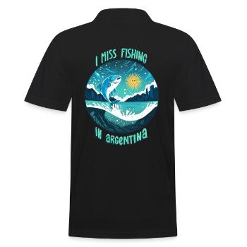 Pêche en Argentine - Polo Homme - noir - Dos - Kai (181cm)