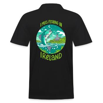 Pêche en Irlande - Polo Homme - noir - Dos - Kai (181cm)