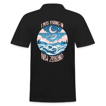 Pêche en Nouvelle-Zélande - Polo Homme - noir - Dos - Kai (181cm)