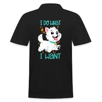 West Highland White Terrier : Je fais ce que je veux - Polo Homme - noir - Dos - Kai (181cm)