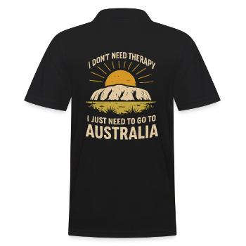 Je n’ai pas besoin de thérapie, seulement de l’Australie - Polo Homme - noir - Dos - Kai (181cm)