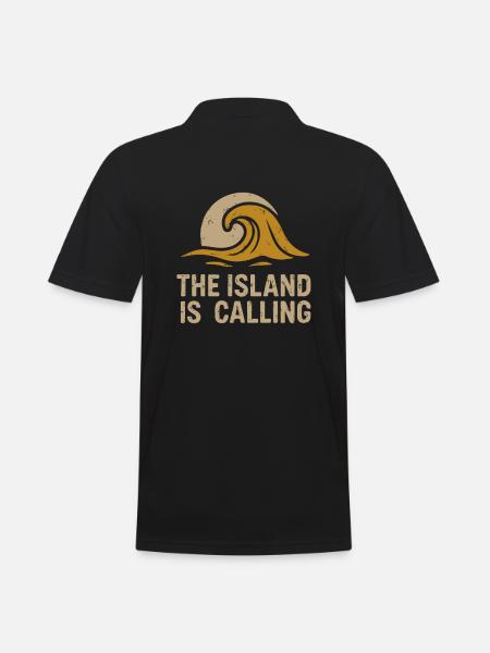 Die Insel ruft - Männer Poloshirt - Schwarz