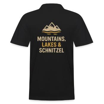 Montagnes, lacs et escalopes - Polo Homme - noir - Dos - Kai (181cm)